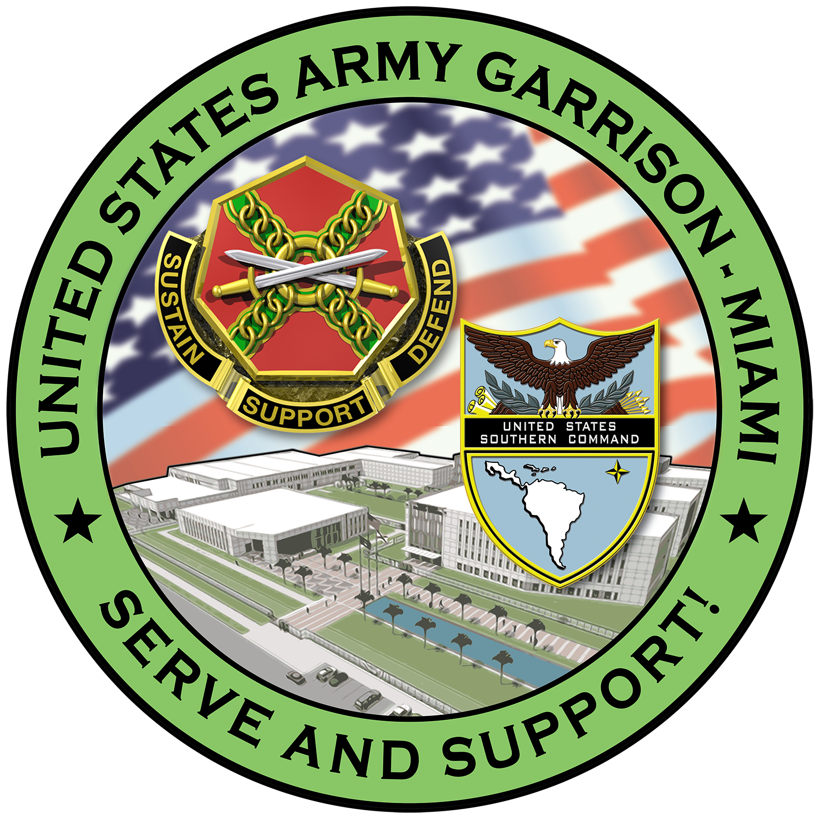 U.S. Army Garrison Miami official command logo